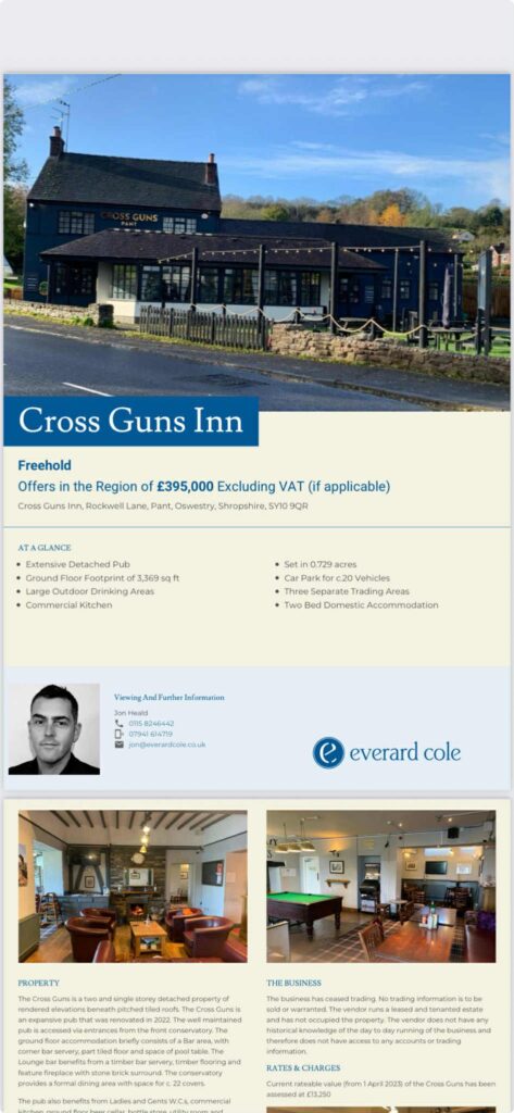 cross guns guide price