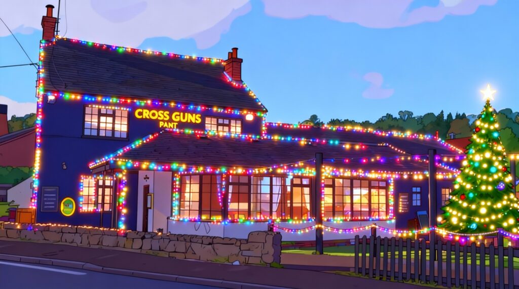 cross guns at christmas time